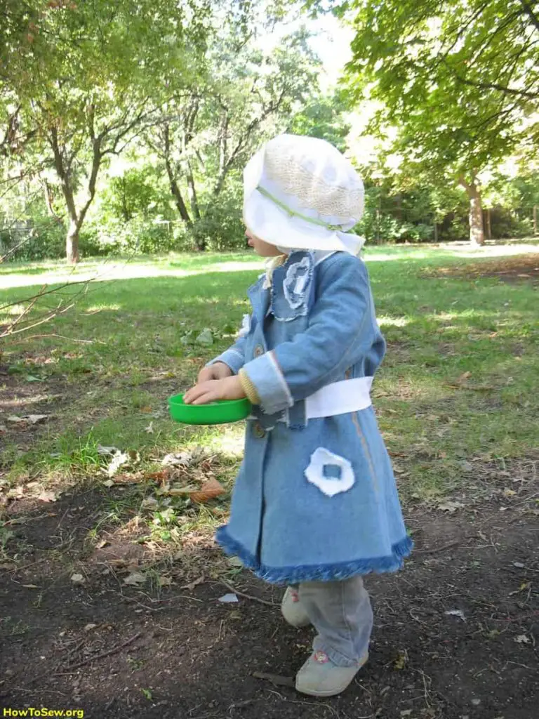 Denim kids coat