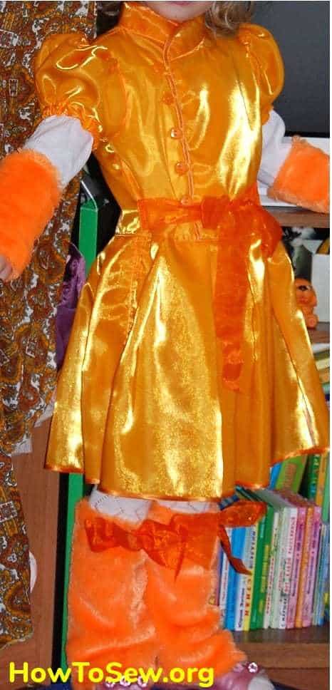 Карнавальный костюм белочки - платье из кристалона