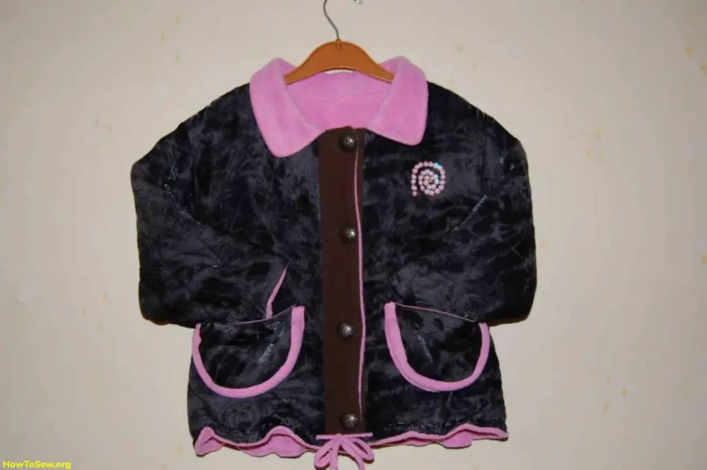 Children jacket with a synthetic winterizer. Top - quilted fabric.